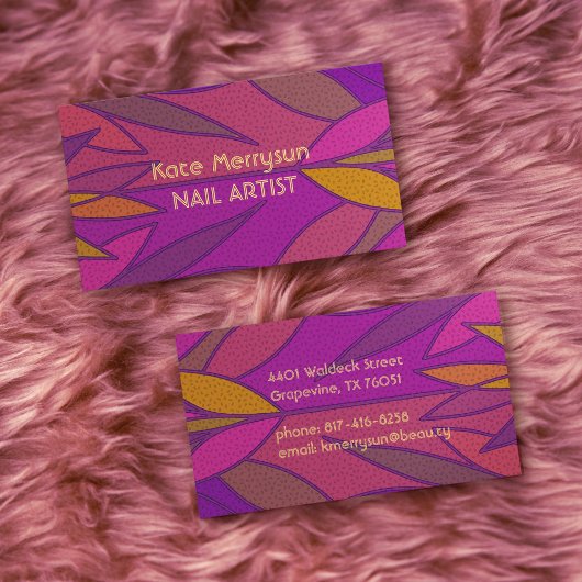 エレガントカラフルネイルアーティスト 名刺
