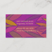 エレガントカラフルネイルアーティスト 名刺 (裏面)