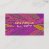 エレガントカラフルネイルアーティスト 名刺 (正面)