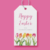 エレガントカラフルハッピーイースターフローラ ギフトタグ