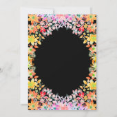 エレガントカラフルバラフローラ結婚ズ セーブザデート (裏面)