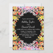 エレガントカラフルバラフローラ結婚ズ 招待状 (正面)