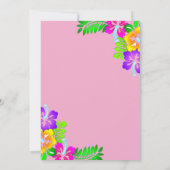 エレガントカラフルバラボホピンクフローラ結婚ズ 招待状 (裏面)