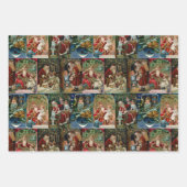 エレガントカラフルビクトリアン金ゴールド ラッピングペーパーシート (正面)