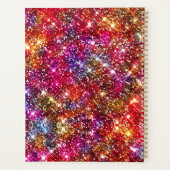 エレガントカラフルフェイクグリッターモノグラムプランナー プランナー手帳 (裏面)