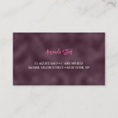 エレガントカラフルフェイクグリッターモノグラム 名刺 (裏面)