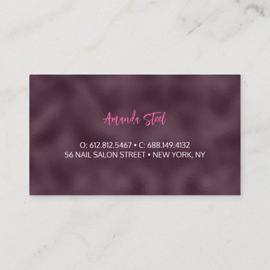 エレガントカラフルフェイクグリッターモノグラム 名刺 (裏面)