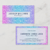 エレガントカラフルフェイクグリッター&スパークル3 名刺 (正面/裏面)
