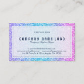 エレガントカラフルフェイクグリッター&スパークル3 名刺 (裏面)