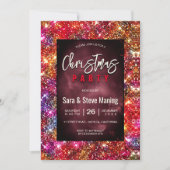 エレガントカラフルフェイクグリッター 招待状 (正面)