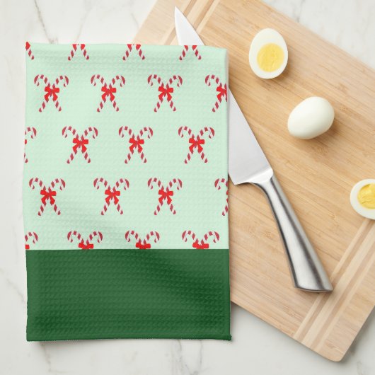 エレガントカラフルフェスティバル冬メリークリスマス キッチンタオル (四つ折り)