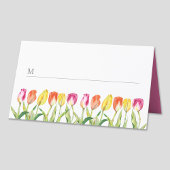 エレガントカラフルフローラチューリップハッピーイースター プレイスカード