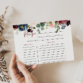 エレガントカラフルフローラブライダルシャワーレシピカード