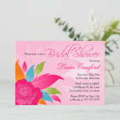 エレガントカラフルフローラブライダルシャワー 招待状 (スタンド正面)