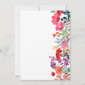 エレガントカラフルフローラブライダルシャワー 招待状 (裏面)