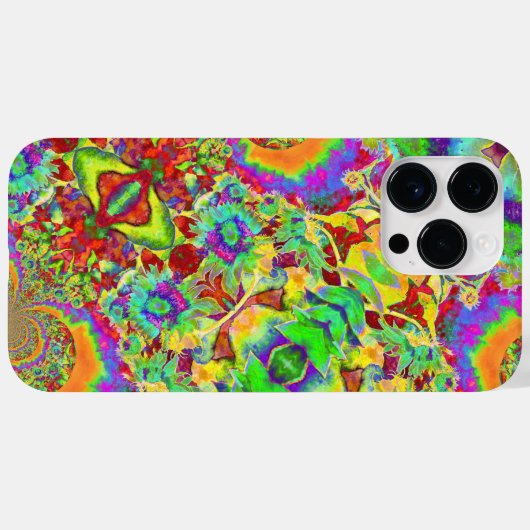 エレガントカラフルフローラ抽象芸術パターン Case-Mate iPhoneケース (裏面 (横))