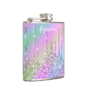 エレガントカラフルホログラフィックグリッタードリップ フラスク (右)