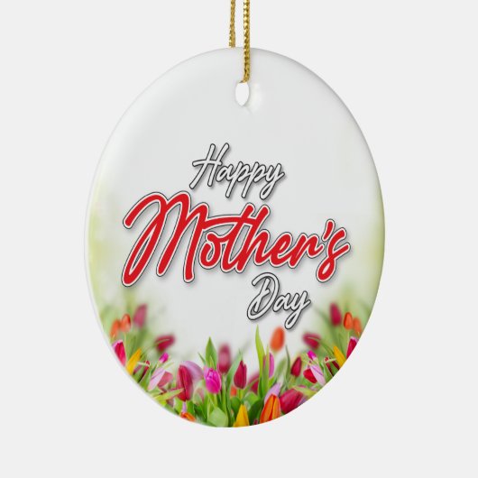 エレガントカラフルマザーズデイデザインオーナメント セラミックオーナメント (右)