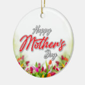 エレガントカラフルマザーズデイデザインオーナメント セラミックオーナメント (左)