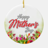 エレガントカラフルマザーズデイデザインオーナメント セラミックオーナメント (裏面)