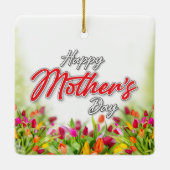 エレガントカラフルマザーズデイデザインセラミックオルナ セラミックオーナメント (裏面)