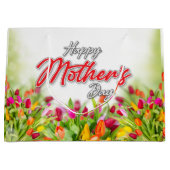 エレガントカラフルマザーズデイデザイン ラージペーパーバッグ (正面)