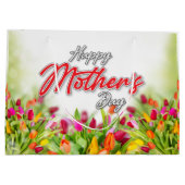 エレガントカラフルマザーズデイデザイン ラージペーパーバッグ (裏面)