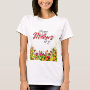 エレガントカラフルマザーズデイデザイン Tシャツ