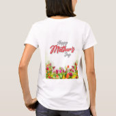 エレガントカラフルマザーズデイデザイン Tシャツ (裏面)