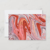 エレガントカラフルミニマルラバ抽象芸術結婚ズ 出欠カード (裏面)