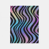 エレガントカラフルモダングリッター波 | フリースブランケット (正面)