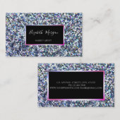 エレガントカラフルモダングリッター 名刺 (正面/裏面)