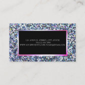 エレガントカラフルモダングリッター 名刺 (裏面)