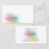 エレガントカラフルモダンシンプルテンプレートトレンディー 名刺 (正面/裏面)