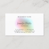 エレガントカラフルモダンシンプルテンプレートトレンディー 名刺 (裏面)