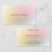 エレガントカラフルモダンテンプレートプロフェッショナル 名刺 (正面/裏面)