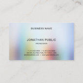 エレガントカラフルモダンテンプレートプロフェッショナル 名刺 (裏面)