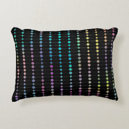 エレガントカラフルモダンビーズ円ドットのパターン アクセントクッション