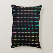 エレガントカラフルモダンビーズ円ドットのパターン アクセントクッション (裏面(縦))