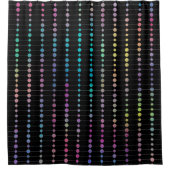 エレガントカラフルモダンビーズ円ドットのパターン シャワーカーテン (正面)