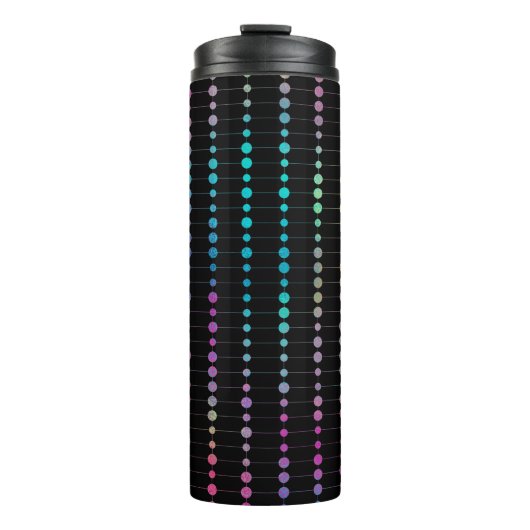 エレガントカラフルモダンビーズ円ドットのパターン タンブラー (正面)