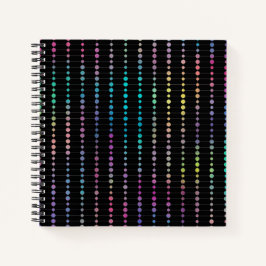 エレガントカラフルモダンビーズ円ドットのパターン ノートブック