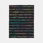 エレガントカラフルモダンビーズ円ドットのパターン フリースブランケット (正面)