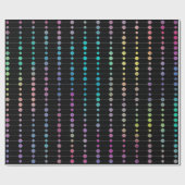 エレガントカラフルモダンビーズ円ドットのパターン ラッピングペーパー (フラット)