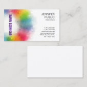 エレガントカラフルモダンプロフェッショナルテンプレート 名刺 (正面/裏面)