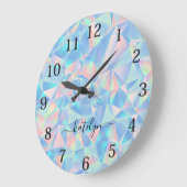 エレガントカラフルモダン幾何パターン ラージ壁時計 (傾斜)