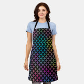 エレガントカラフルモダン抽象芸術 エプロン (着用した状態)