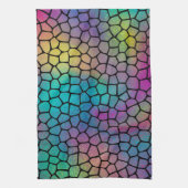 エレガントカラフルモダン抽象芸術 キッチンタオル (縦)