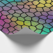 エレガントカラフルモダン抽象芸術 ラッピングペーパー (角)