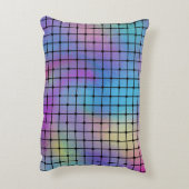 エレガントカラフルモダン正方形タイルのパターン | アクセントクッション (裏面(縦))